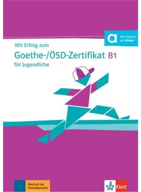 预订不退不换德语 Mit Erfolg zum Goethe-/ÖSD-Zertifikat B1 für Jugendliche, Testbuch und[9783126768207]