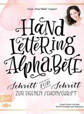 预订【德语】 Handlettering Alphabete:Schritt für Schritt zur eigenen Schönschrift. 2 Maxi-Poster