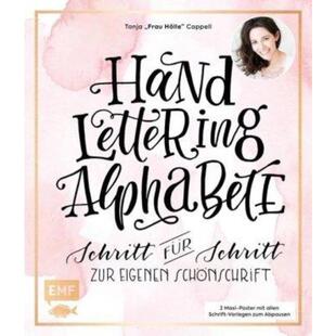 预订【德语】 Handlettering Alphabete:Schritt für Schritt zur eigenen Schönschrift. 2 Maxi-Poster