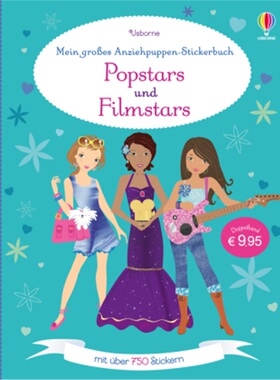 预订【德语】 Mein großes Anziehpuppen-Stickerbuch: Popstars und Filmstars[9781782324898]