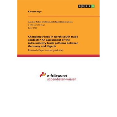 预订不退不换Changing trends in North-South trade contexts? An assessment of the intra-industry trade patterns be
