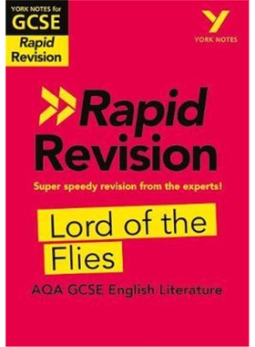 现货 York Notes for AQA GCSE (9-1) Rapid Revision: Lord of The Flies - Refresh, Revise and Catch up!