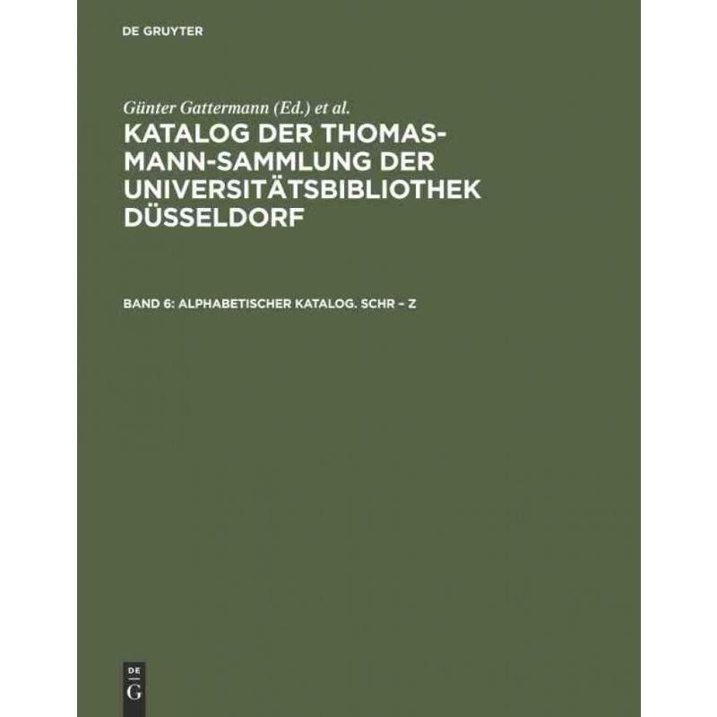 按需印刷DEG Alphabetischer Katalog. Schr ?C Z[9783598222764]