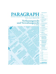 预订不退不换德语Paragraph - Verfassungs- und Verwaltungsrecht: