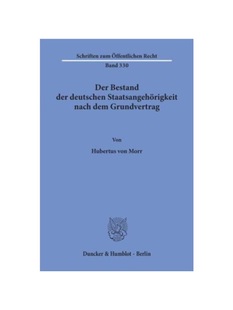 Staatsangeh?rigkeit Der Grundvertrag. dem nach deutschen der Bestand 德语 预订