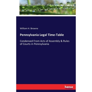 9783337158842 按需印刷Pennsylvania Table Legal Time