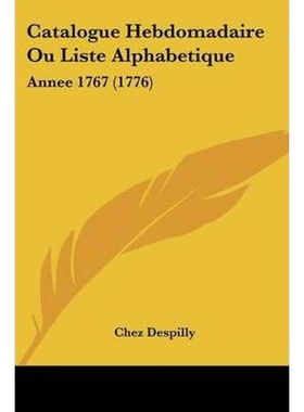按需印刷Catalogue Hebdomadaire Ou Liste Alphabetique[9781104078829]