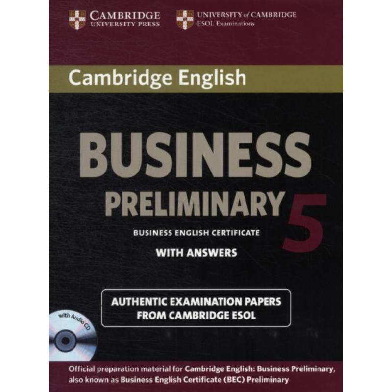 预订不退不换Cambridge English Business 5 Preliminary Self-study Pack (Student's Book with Answers and Audio CD)