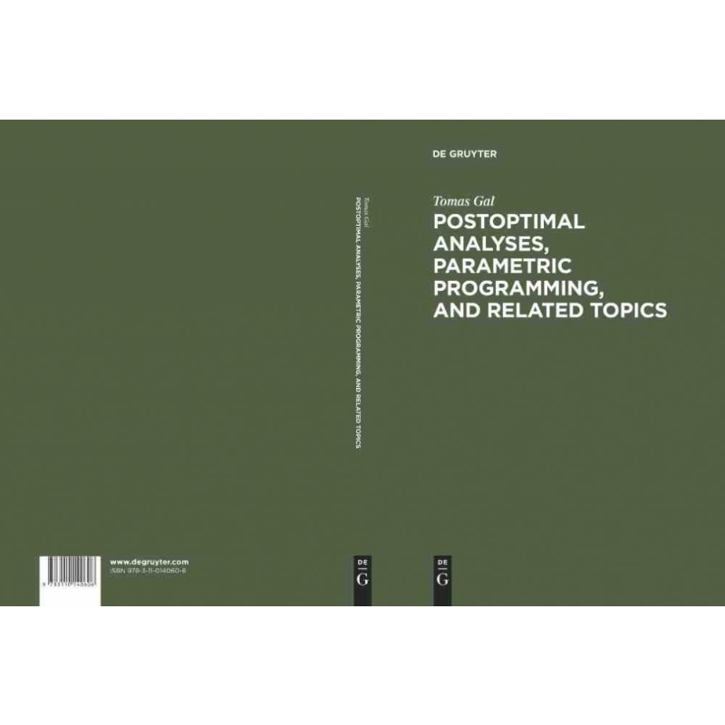 按需印刷DGYT Postoptimal Analyses, Parametric Programming, and Related Topics[9783110140606]