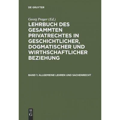 按需印刷不退不换DEG Allgemeine Lehren und Sachenrecht[9783111230108]