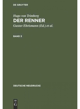 按需印刷DEG Hugo von Trimberg: Der Renner. Band 3[9783110986440]