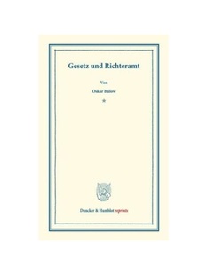 Richteramt. 预订 und Gesetz 德语