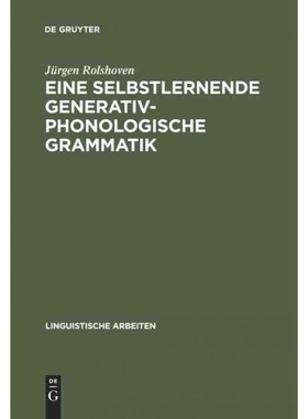 按需印刷DEG Eine selbstlernende generativ phonologische Grammatik[9783484302181]
