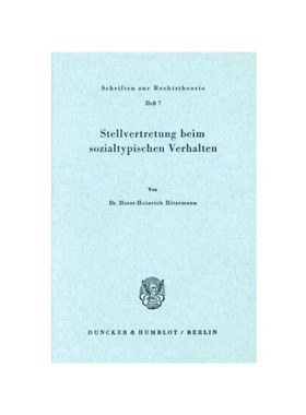 预订【德语】Stellvertretung beim sozialtypischen Verhalten.: