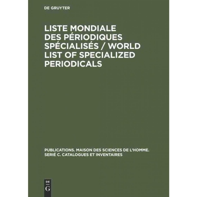 按需印刷不退不换DEG Liste mondiale des périodiques spécialisés   World list of specialized periodicals[9783111267043]