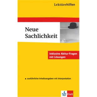 Lektürehilfen Klett Neue Sachlichkeit 预订 9783129230527 德语