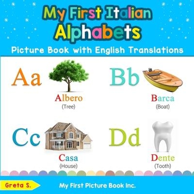 按需印刷  My First Italian Alphabets Picture Book with Engli