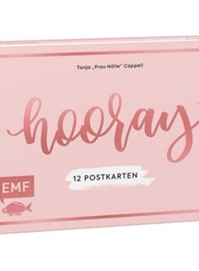 预订【德语】Hooray - 12 Handlettering Postkarten:Tanja 