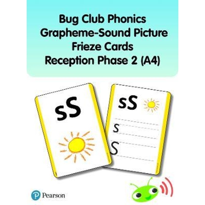 预订不退不换Bug Club Phonics Grapheme-Sound Picture Frieze Cards Reception Phase 2 (A4)