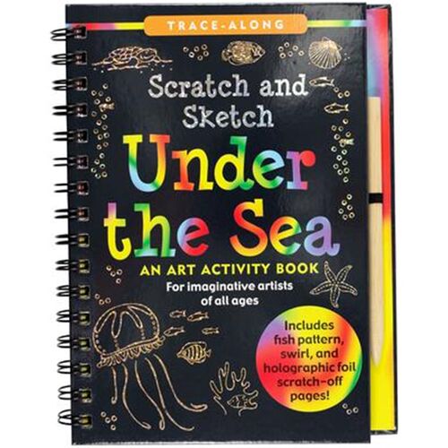 现货 刮刮素描书 Under the Sea Scratch and Sketch: An Art  英文原版 儿童手工DIY 创意趣味书