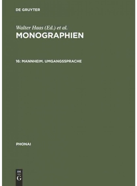 按需印刷DEG Mannheim. Umgangssprache[9783484230163]
