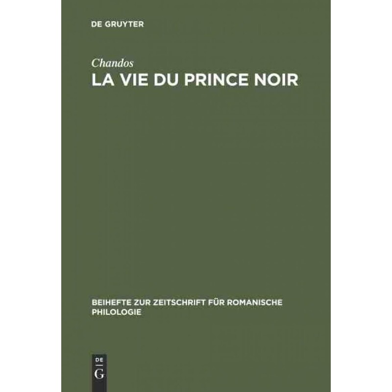 按需印刷不退不换DEG La vie du prince noir[9783484520523]