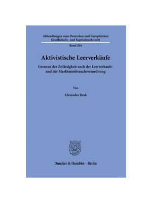 预订【德语】Aktivistische Leerverk?ufe.:Grenzen der Zul?ssigkeit nach der Leerverkaufs- und der Marktmissbrauchsverordnu
