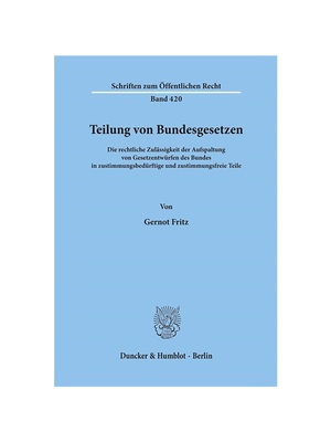 预订【德语】Teilung von Bundesgesetzen.:Die rechtliche Zul?ssigkeit der Aufspaltung von Gesetzentwürfen des Bundes in z