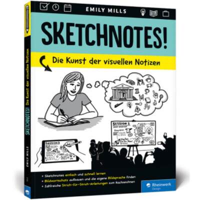 预订【德语】 Sketchnotes!:Die Kunst der visuellen Notizen: Das Arbeitsbuch mit Vorlagen zum Nach