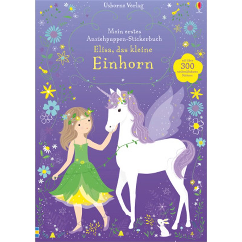 预订不退不换德语 Mein erstes Anziehpuppen-Stickerbuch: Elisa, das kleine Einhorn[9781782329022]