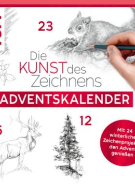 预订【德语】 Adventskalender Die Kunst des Zeichnens:Mit 24 winterlichen Zeichenprojekten den Ad