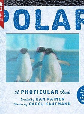 现货 极地动物 英文原版 Polar: A Photicular Book 会动的书  少儿英语启蒙 自然科学 光与影视觉书系列 进口童书 精装