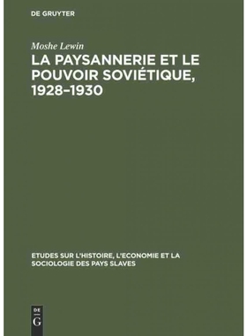 按需印刷DEG La paysannerie et le pouvoir soviétique, 1928?C1930[9789027975133]