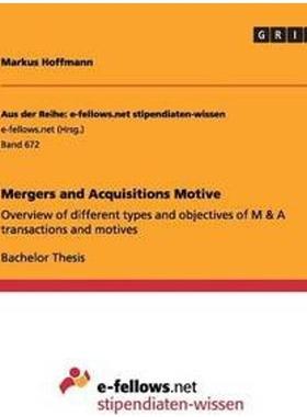 按需印刷Mergers and Acquisitions Motive[9783656392378]