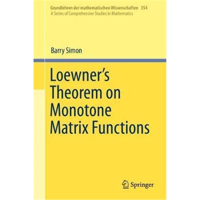 预订不退不换Loewner's Theorem on Monotone Matrix Functions