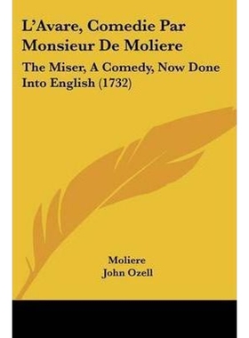 按需印刷L'Avare, Comedie Par Monsieur De Moliere[9781104138172]