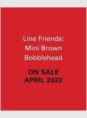 英文原版 LINE FRIENDS Mini BROWN Bobblehead 原版进口图书籍【上海外文书店】