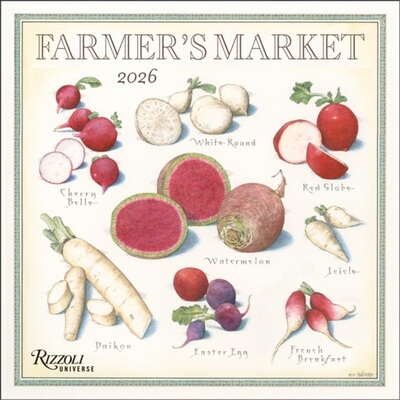 预订不退不换Farmer's Market 2026 Wall Calendar[9780789348371]