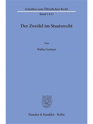 预订【德语】Der Zweifel im Staatsrecht.