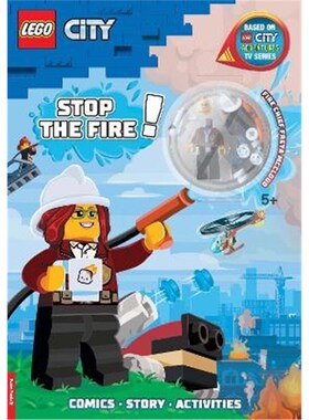 现货 LEGO (R) City: Stop the Fire! Activity Book (with Freya McCloud minifigure and firefighting robot)