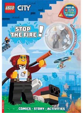现货 LEGO (R) City: Stop the Fire! Activity Book (with Freya McCloud minifigure and firefighting robot)