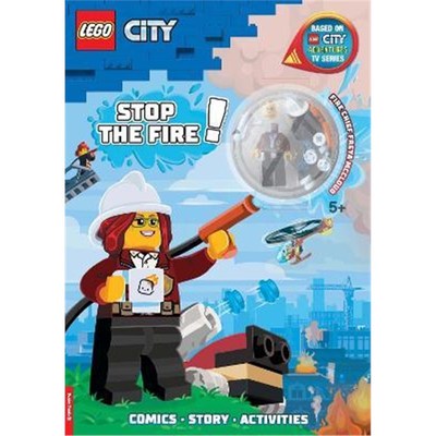 现货 LEGO (R) City: Stop the Fire! Activity Book (with Freya McCloud minifigure and firefighting robot)