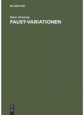按需印刷不退不换DEG Faust Variationen[9783598111082]