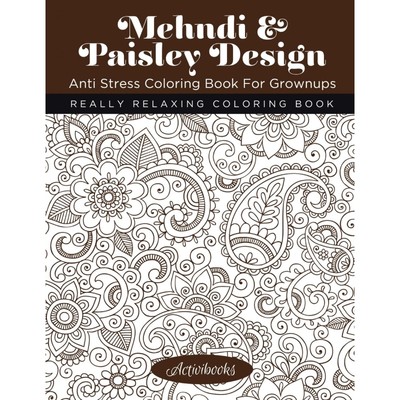 预订Mehndi & Paisley Design Anti Stress Coloring Book For Grownups