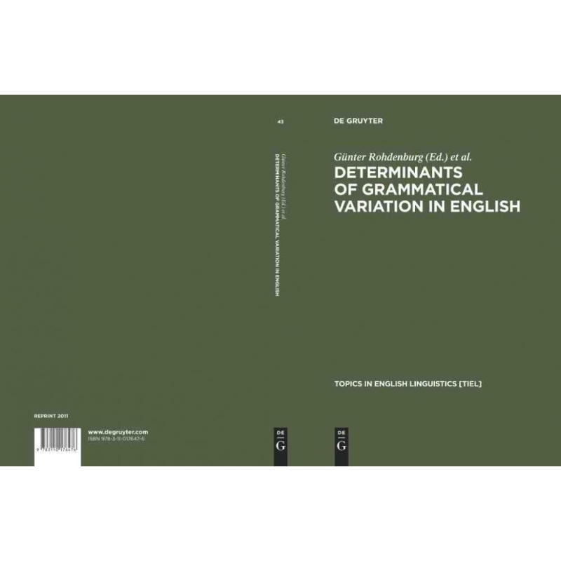 按需印刷DGYT Determinants of Grammatical Variation in English[9783110176476]