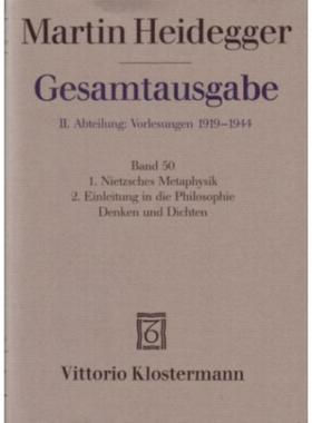 预订【德语】 1. Nietzsches Metaphysik (für Wintersemester 1941/42 angekündigt, aber ni