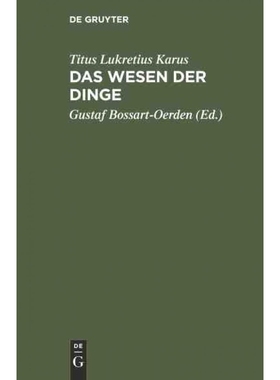 按需印刷DEG Das Wesen der Dinge[9783111127798]