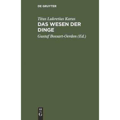 按需印刷DEG Das Wesen der Dinge[9783111127798]