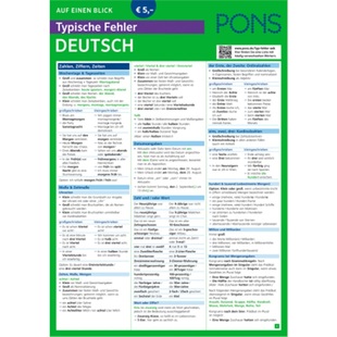 Typische PONS 9783125627031 Deutsch Fehler Blick einen Auf 德语 预订