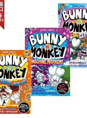 现货BUNNY VS MONKEY兔子大战猴子  多元宇宙混乱 大故障 机器故障  3本套装
